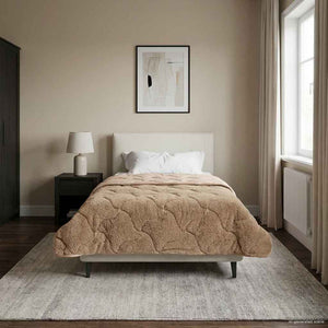 Winterbettdecke Taupe 155x200 cm