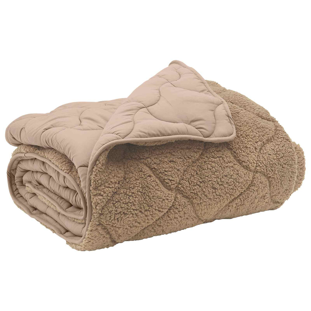 vidaXL Couette d'hiver taupe 200 x 240 cm microfibre et polaire Teddy