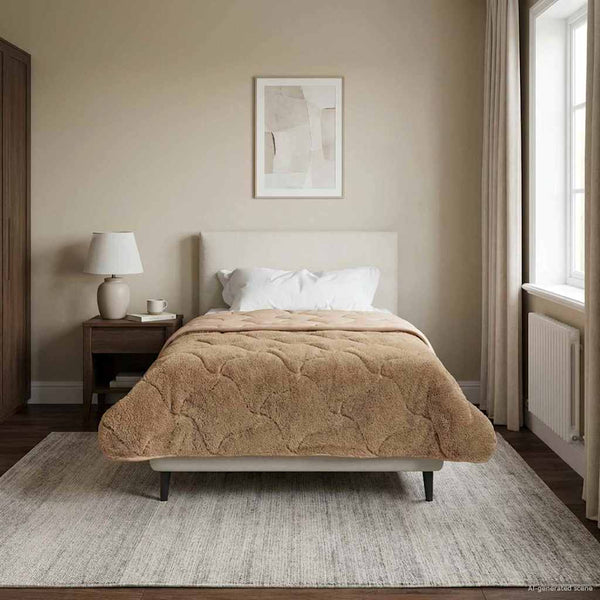 Winterbettdecke Taupe 135x220cm