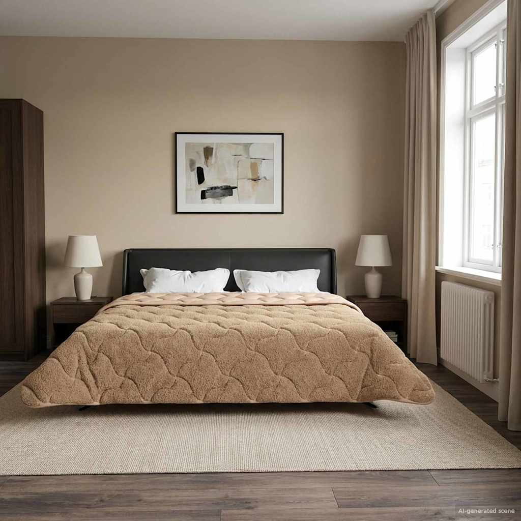 Winterbettdecke Taupe 240x260 cm