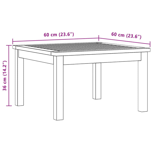 Couchtisch Akazie Massivholz 60x60 cm