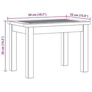 Couchtisch Akazienholz 50x35x36cm