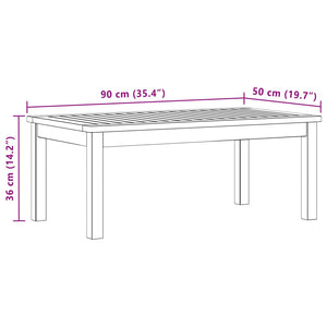 Couchtisch Akazie Massivholz 90x50 cm