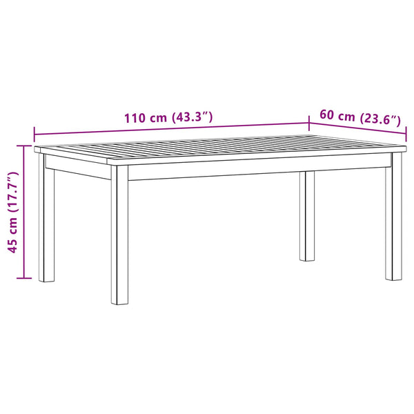Couchtisch Akazie 110x60 cm