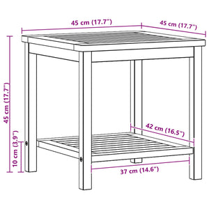 Akazie Beistelltisch Massivholz 45x45 cm