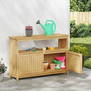 Akazienholz Gartenkonsole Tisch 110cm