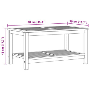 Akazie Beistelltisch Massivholz 90x50 cm