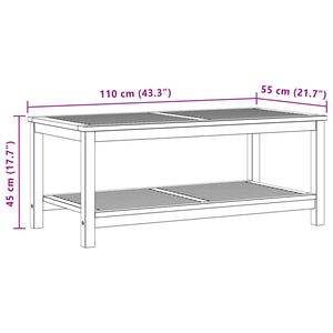 Akazie Beistelltisch Massivholz 110x55 cm