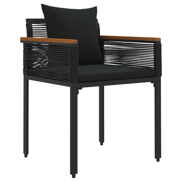 Gartenmöbel Set Schwarz Poly Rattan 4-teilig