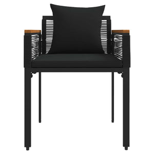 Gartenmöbel Set Schwarz Poly Rattan 4-teilig