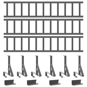 Dachschneeschild Anthrazit Stahl 300cm