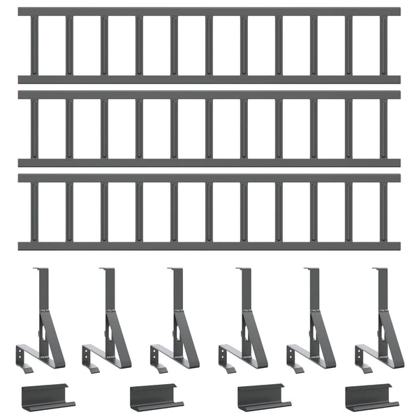 Dachschneeschild Anthrazit Stahl 300cm