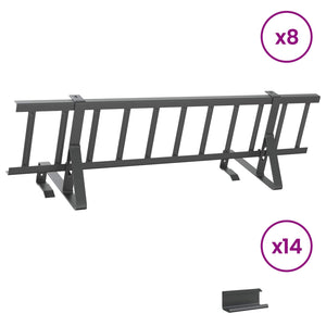 Anthrazit Dach Schneeschild Stahl 800cm