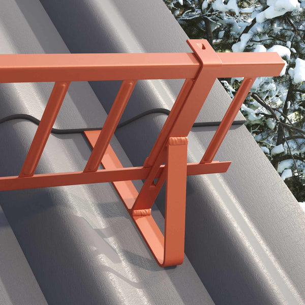 Dachschneefang Rot Stahl 100cm