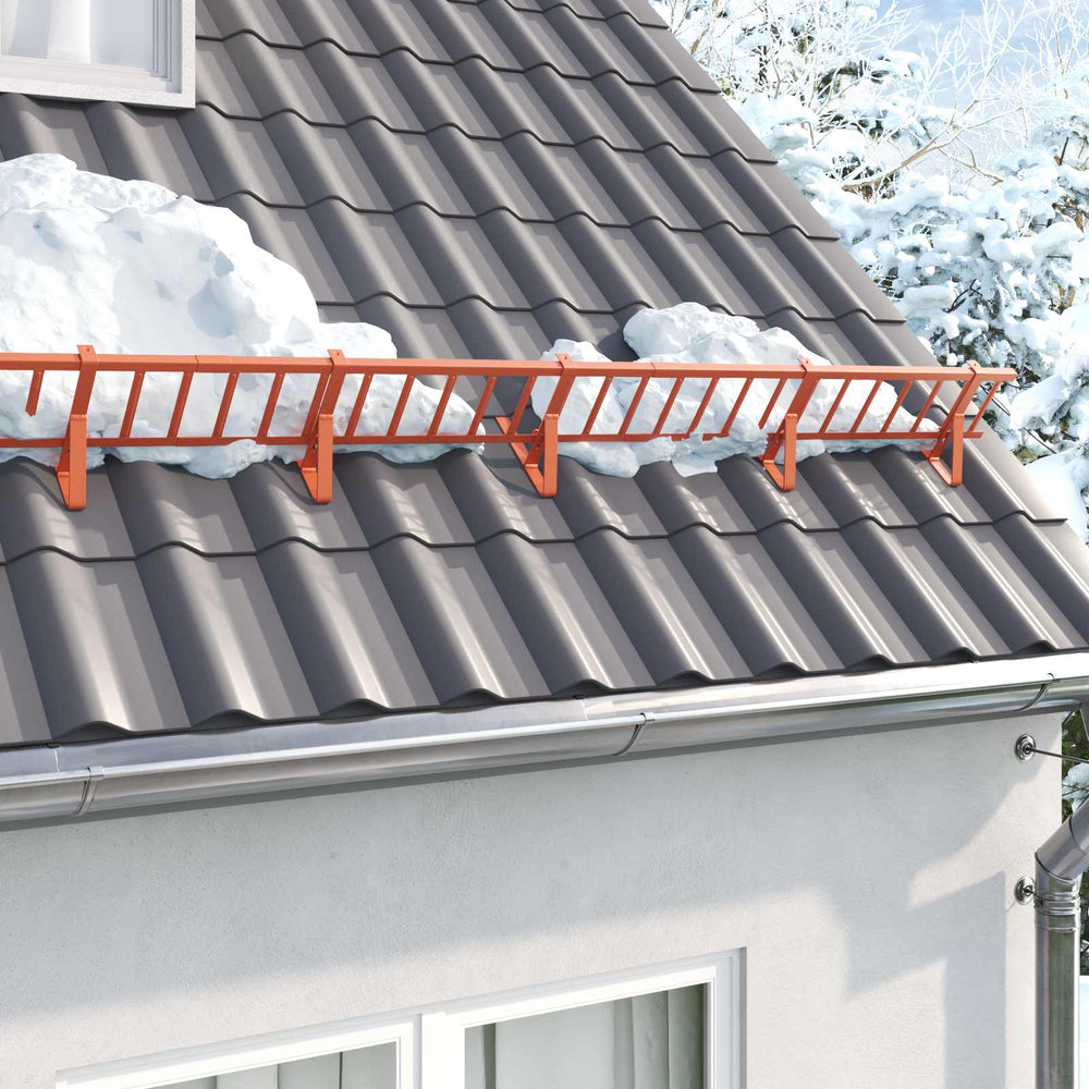 vidaXL Roof Snow Rake Red 100 x 29.5 x 34.5 cm Steel