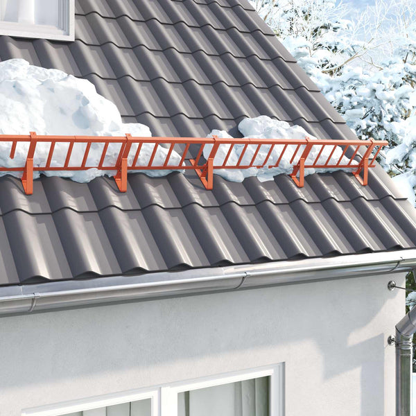 Dachschneefang Rot Stahl 100cm