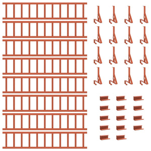 Roter Dachschneeschutz Stahl 800 cm