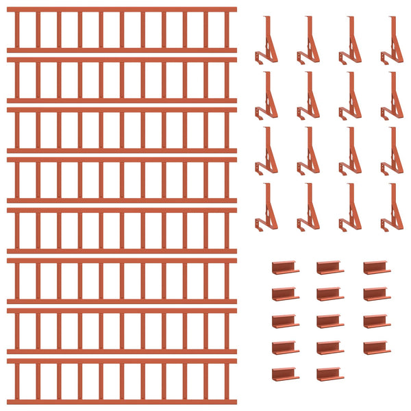 Roter Dachschneeschutz Stahl 800 cm