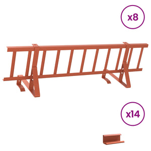 Roter Dachschneeschutz Stahl 800 cm