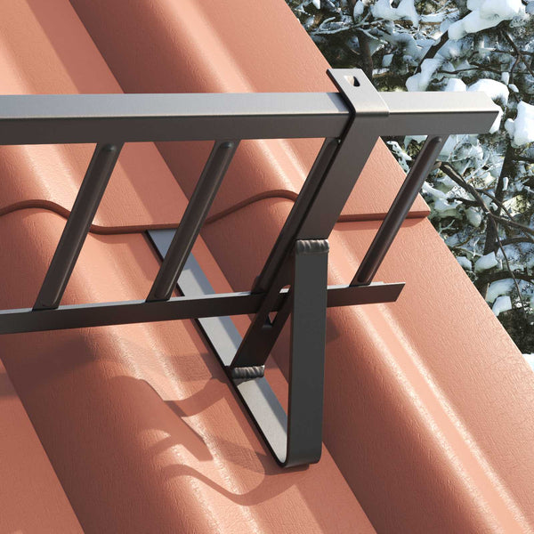 Dachschneeschild Stahl Schwarz 100cm