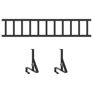 Dachschneeschild Stahl Schwarz 100cm