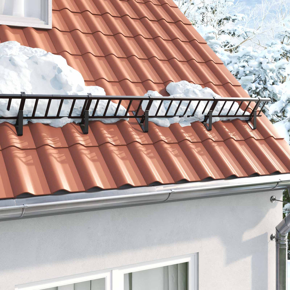 Dachschneeschild Stahl Schwarz 300cm