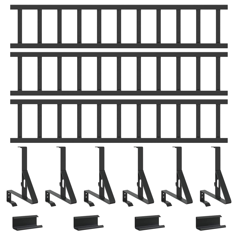 Dachschneeschild Stahl Schwarz 300cm