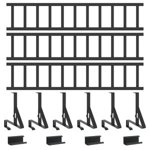 Dachschneeschild Stahl Schwarz 300cm