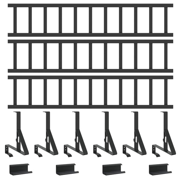 Dachschneeschild Stahl Schwarz 300cm