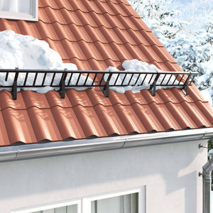 Dachschneeschild Stahl Schwarz 800cm