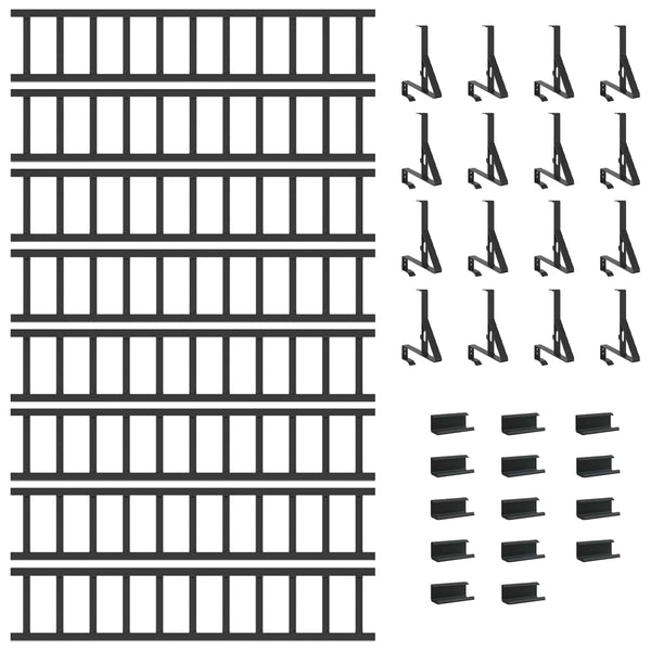 Dachschneeschild Stahl Schwarz 800cm