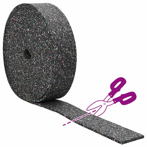 Gummi Granulat Rolle Schwarz 200x5x0,8cm