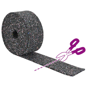 Gummi Granulat Rolle Schwarz 200cm