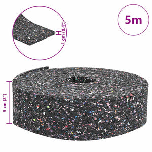 Gummigranulat Rolle Schwarz 500x5x1 cm
