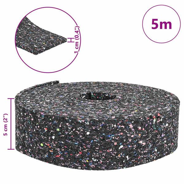 Gummigranulat Rolle Schwarz 500x5x1 cm