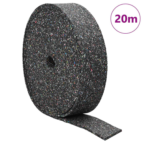 Gummi Granulat Rolle Schwarz 200x8x0.8cm