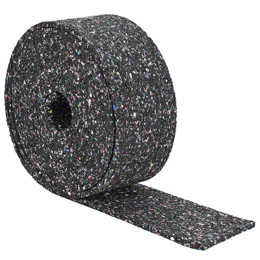 Gummi Granulat Rolle Schwarz 200cm