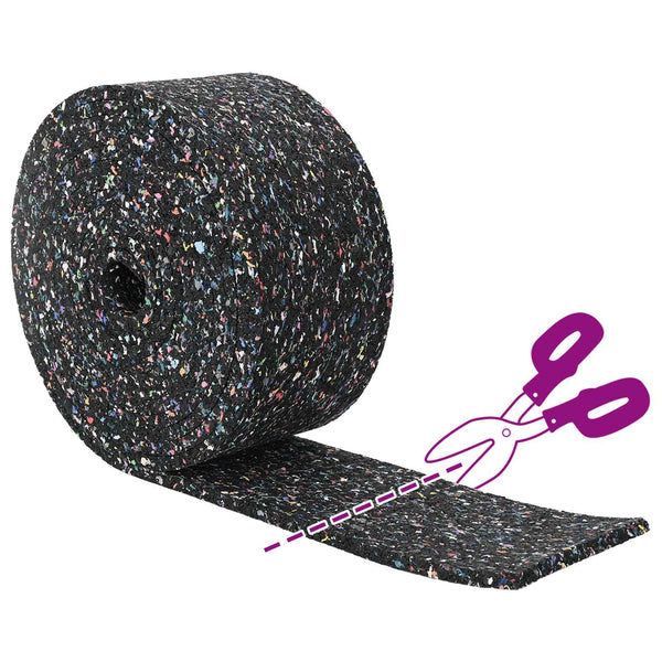 Gummi Granulat Rolle Schwarz 1000 x 12 cm