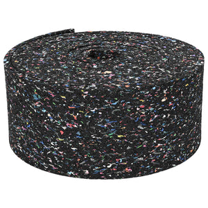 Gummi Granulat Rolle Schwarz 1000 x 12 x 0,8 cm