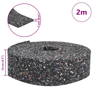 Gummigranulat Rolle Schwarz 200x12x1 cm