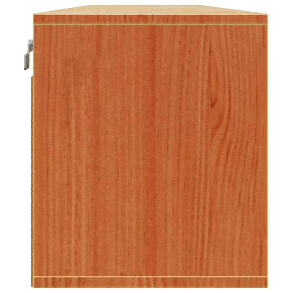Wandschrank mit Regal, 2er Set, Wachsbraun