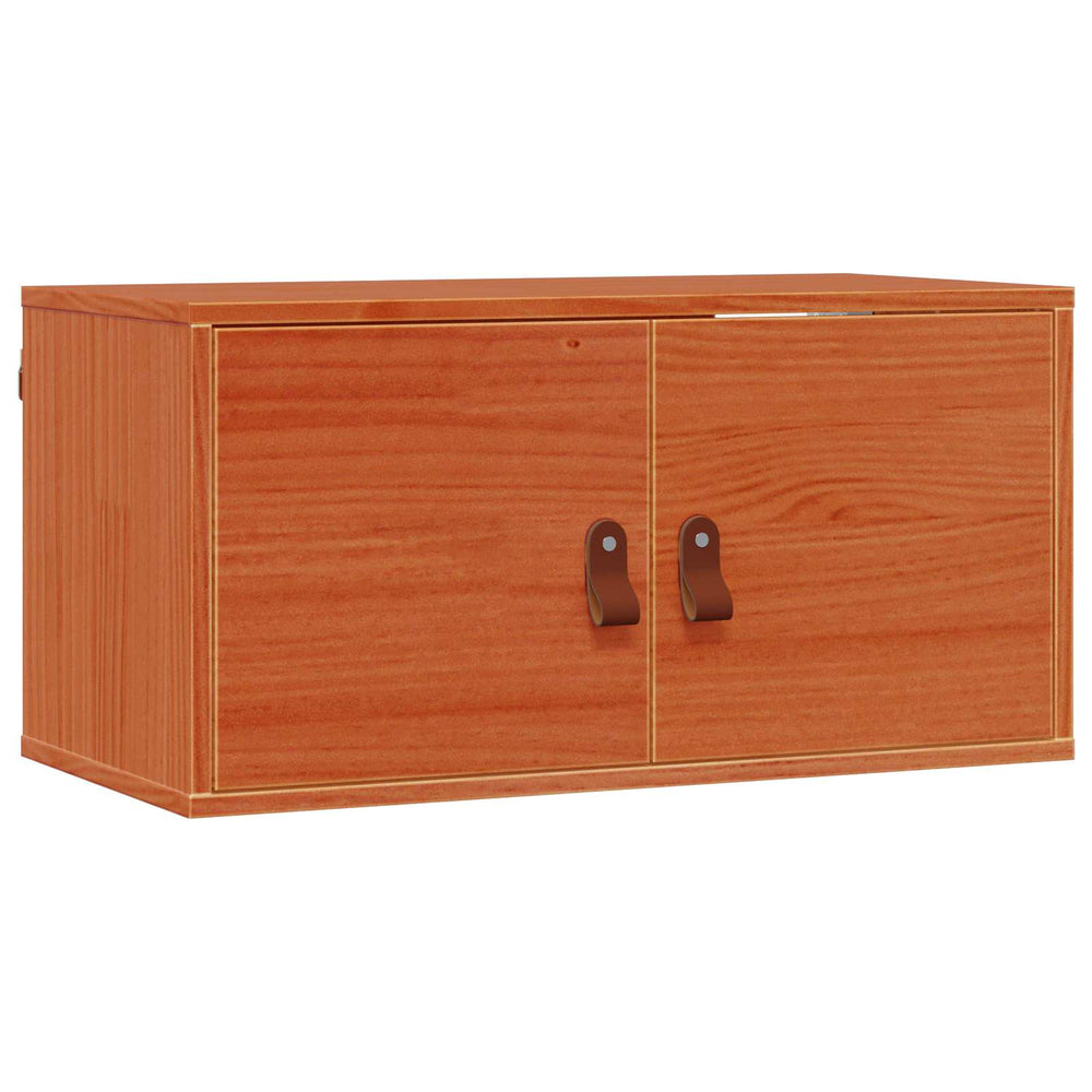 Wandschrank mit Regal, 2er Set, Wachsbraun