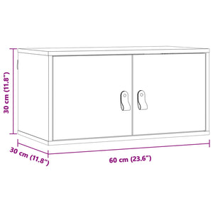 Wandschrank mit Regal, 2er Set, Wachsbraun