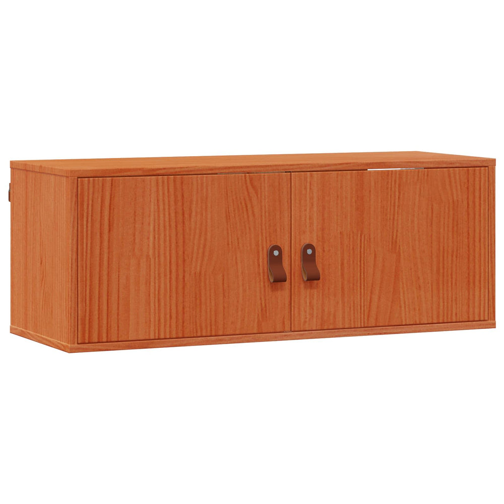 Wandschrank mit Regal, 2er Set, Wachsbraun