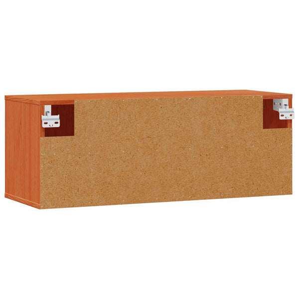 Wandschrank mit Regal, 2er Set, Wachsbraun