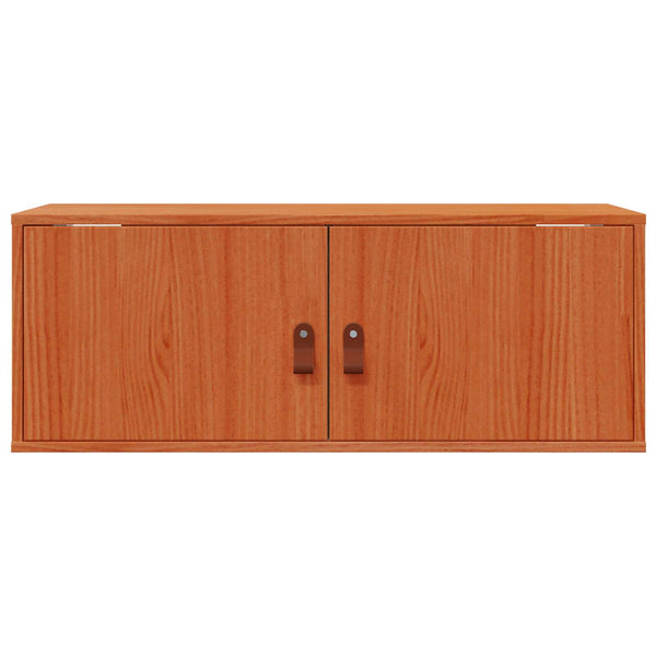 Wandschrank mit Regal, 2er Set, Wachsbraun