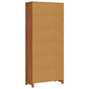 Bücherregal Wachsbraun Massivholz 80x183cm