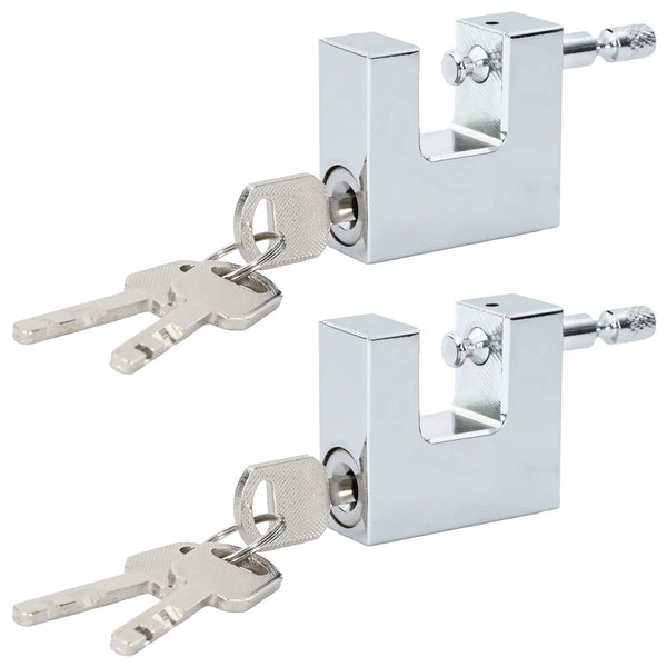 Vorhängeschloss 2er Set Silber Stahl