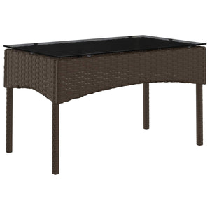 Gartensofa Set Poly-Rattan Braun Rot 2-teilig