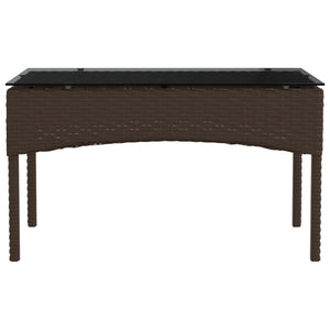 Gartensofa Set Poly-Rattan Braun Rot 2-teilig